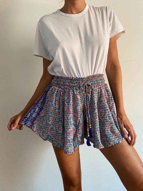 Pantaloncino indiano a fiorellini