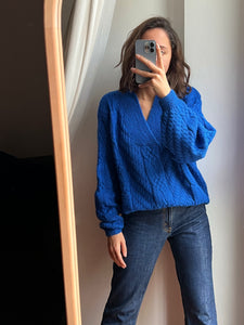 Maglione fatto a mano bluette