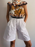 Pantaloncino bianco con pince