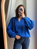 Maglione fatto a mano bluette