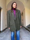 Blazer maschile verde a quadri