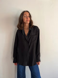 PRE ORDINE • Camicia sartoriale pura seta nera