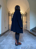Cappotto scampanato blu