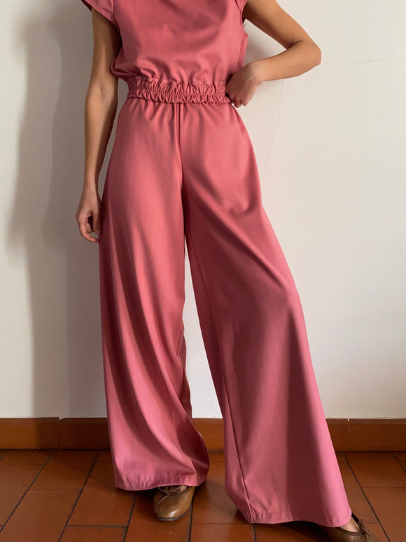 Panta palazzo handmade Rosa righina