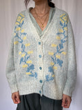 Cardigan verde acqua
