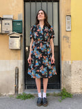Abito nero a fiori