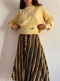 Maglione intrecciato giallino