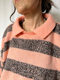 Maglione a righe colletto polo