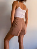 Pantaloncino stock Benetton marroncino con cintura