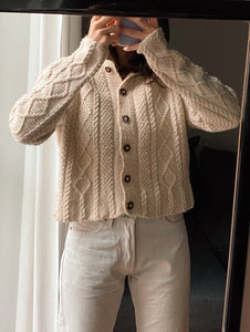 Cardigan panna fatto a mano