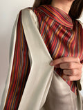 Camicia di seta con inserti a righe