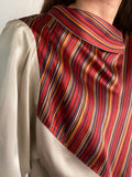 Camicia di seta con inserti a righe