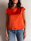 Maglietta arancione raso
