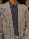 Blazer principe di Galles bianco-nero-oliva