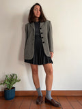 Blazer spigato grigio e nero