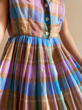 Abito tartan colori pastello