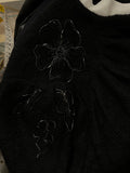 Maglione incrociato nero mohair