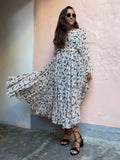 Abito lungo con cintura zebre