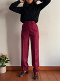 Pantalone di lana bordeaux