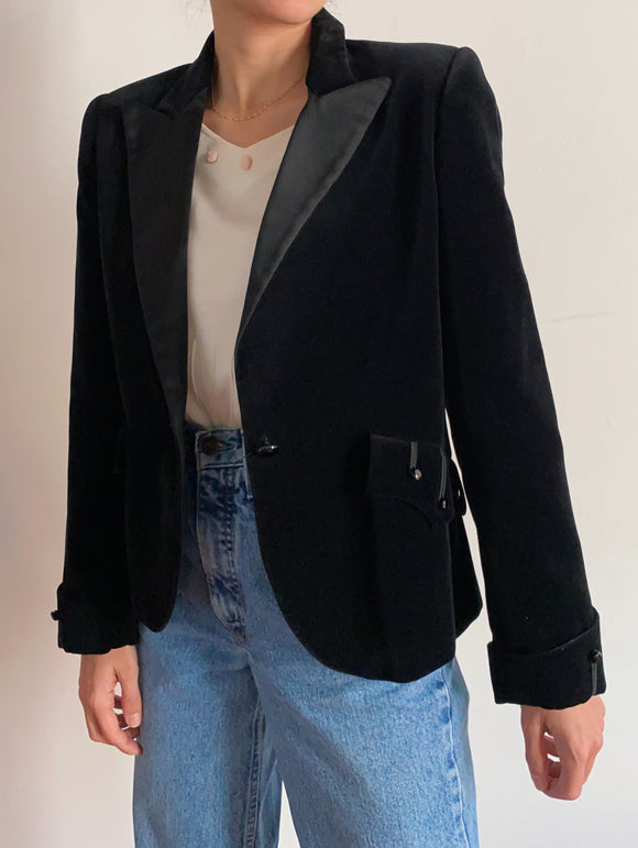Giacca di velluto nero Sportmax