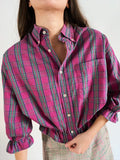 Camicia Gilbi tartan violetta