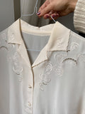 Camicia di seta ricamata