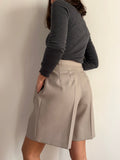 Bermuda con pince beige