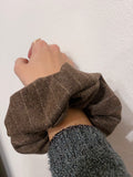 Scrunchie marrone a righe