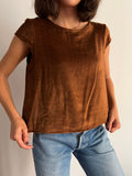 Maglietta ciniglia marrone