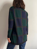 Cardigan verde e blu
