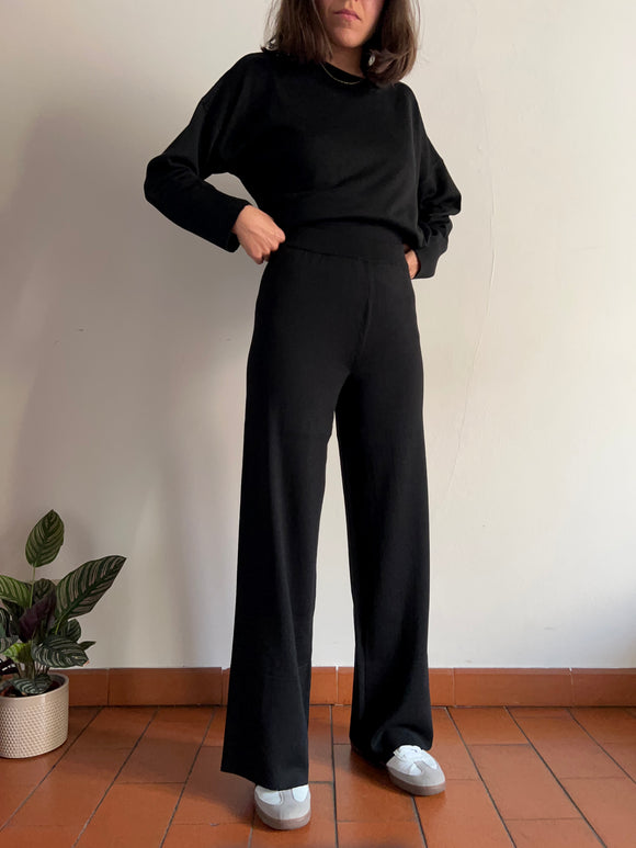 Pantalone di lana nero