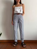 Top bianco di cotone