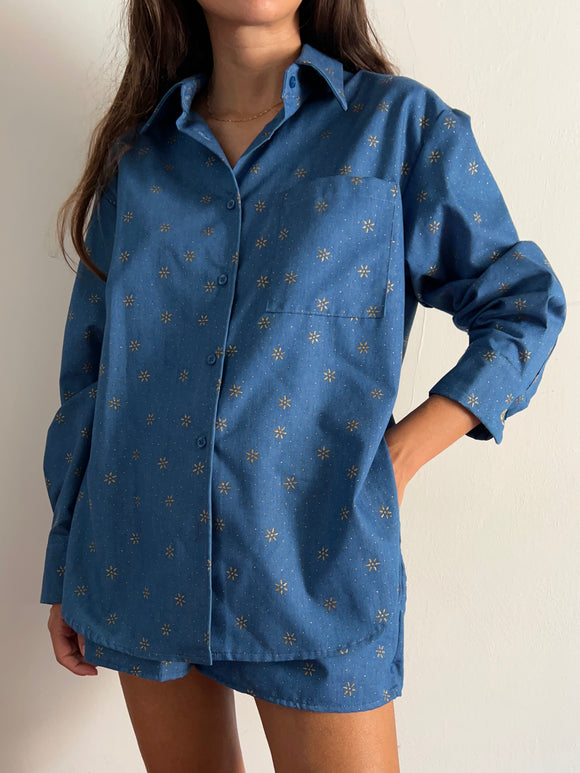 PRE ORDINE • Camicia denim luccicante