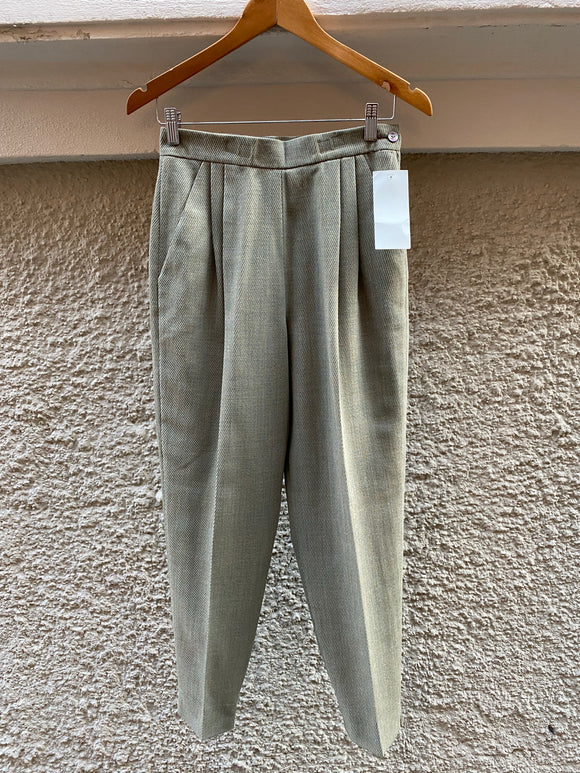 Pantaloni taglio maschile menta