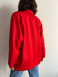 Blazer rosso con doppia tasca