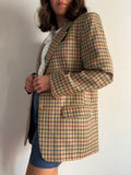 Blazer beige a quadri