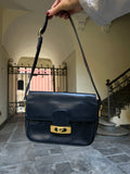 Borsa in pelle blu