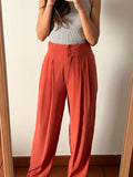 Pantalone corallo pura seta