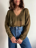Maglione squadrato verde