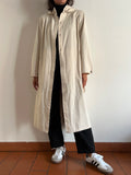 Trench panna con cappuccio