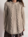 Maglione svasato beige