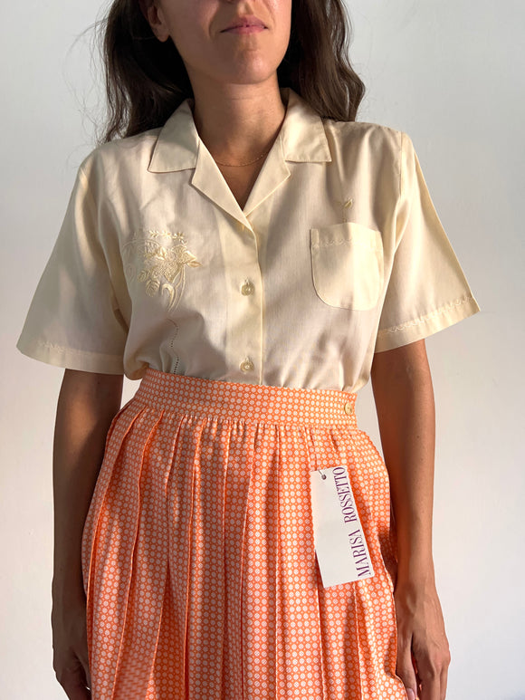 Camicia panna con ricami