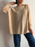 Maxi maglione pura lana naturale