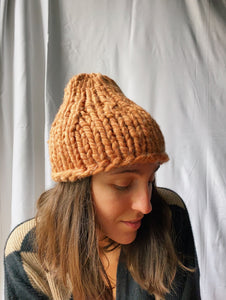 Cuffia di lana ruggine