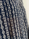 Blusa oversize blu ricamata