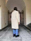 Cappotto panna striato