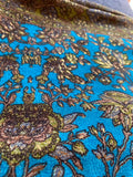 Pantalone indiano flare azzurro e pistacchio