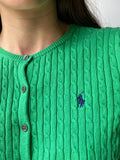 Cardigan Ralph Lauren intrecciato verdino