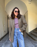 Blazer maschile spigato marrone beige