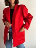Blazer rosso con doppia tasca